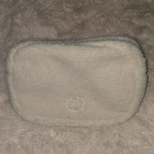 PINK Victoria's Secret Cream Sherpa Cosmetic Bag